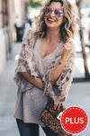 Feather Detailed 3/4 Sleeve Slub Top - Curvy Size  6 Colors