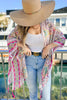 Multi Printed Kimono Cardigan Cover Up