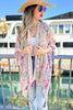 Multi Printed Kimono Cardigan Cover Up
