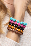 NEW Stretch Wood Beaded Bracelet - 3 Colors