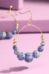 NEW Natural Stone Beaded Dangle Drop Earrings - 3 Colors