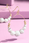NEW Natural Stone Beaded Dangle Drop Earrings - 3 Colors