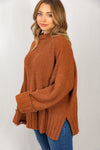 SALE Long Sleeve Solid Knit Mock Neck Sweater