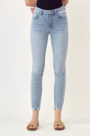 Risen Mid Rise Raw Hem Skinny