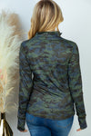 Long Sleeve Camo Knit Jacket - Curvy Size