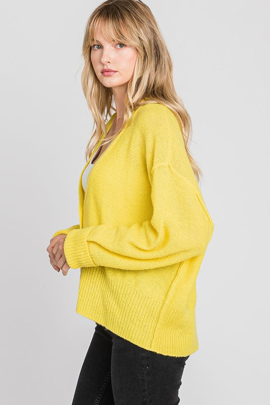 Cropped Button Detail Cardigan - Curvy Size