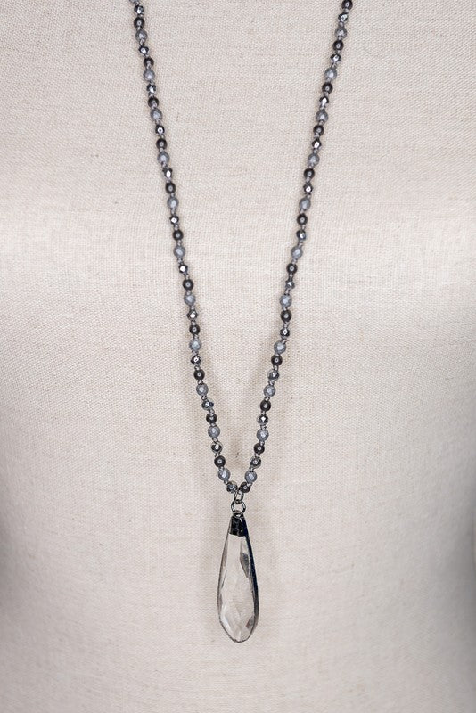 NEW Heather Necklace in Gray/Silver