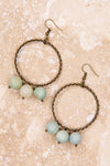 Olivia Triple Earrings Amazonite