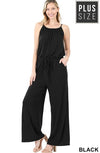 NEW Spaghetti Strap Jumpsuit With Pocket - Curvy Size