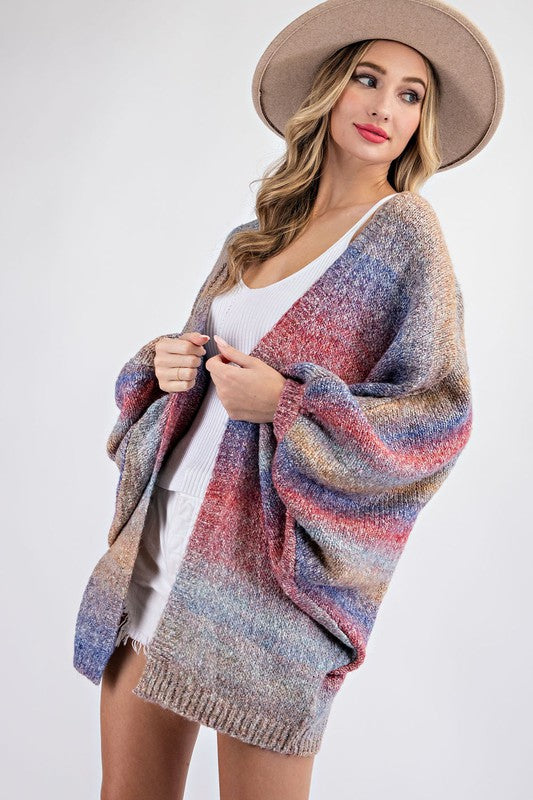 NEW Ombre Dolman Open Front Cardigan