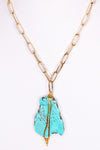 Ally Turquoise Gold Necklace