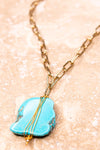 Ally Turquoise Gold Necklace