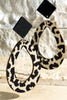 Wood Animal Print Earrings - 2 Colors