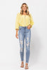 Judy Blue Bleach Splash Destroyed Skinny - Curvy Size