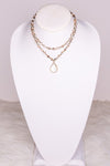 NEW Lourdes Necklace White Speckle