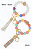 Color Silicone Beaded Key Ring Keychain