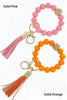 Color Silicone Beaded Key Ring Keychain