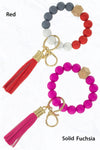 Color Silicone Beaded Key Ring Keychain