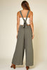 Olive Wide Leg Jumpsuit Overalls