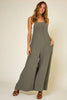 Olive Wide Leg Jumpsuit Overalls