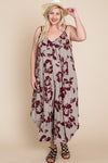 XMAS In July- Printed Jumpsuit - Curvy size