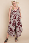 XMAS In July- Printed Jumpsuit - Curvy size