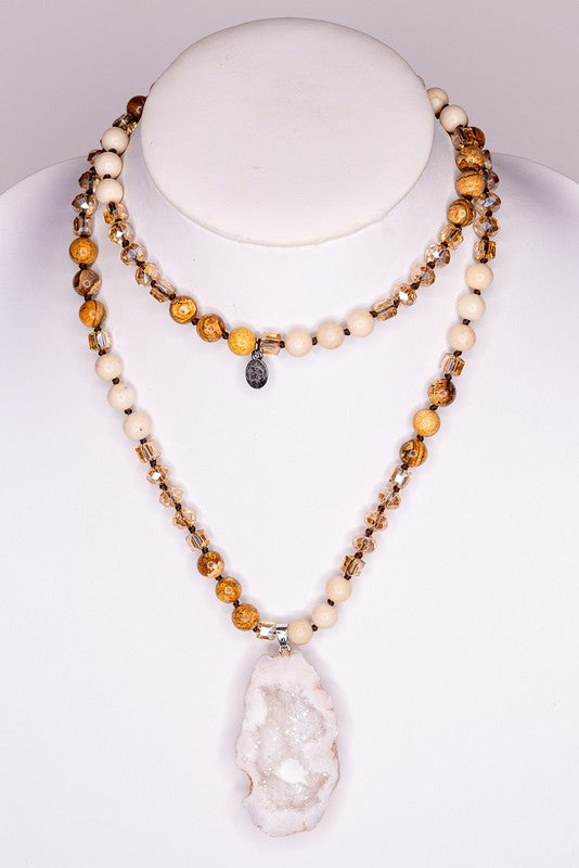 NEW Farrah White Stone Necklace