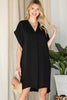 V-Neck Bat Sleeve Dress - Curvy Size