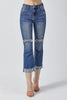 Risen Distressed Capri With Cuff