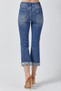 Risen Distressed Capri With Cuff