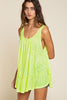 POL a-line relaxed fit without seam ruffle and back tie top - Curvy Size -5 Colors