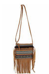 Tribal Aztec Fringe Crossbody Bag