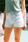 Judy Blue Mid-Rise Rainbow Thread Shorts - Curvy Size
