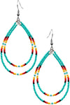 Western Aztec Pattern Teardrop Seedbead Earring