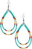 Western Aztec Pattern Teardrop Seedbead Earring