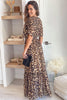 NEW Leopard Print Drawstring Maxi Dress