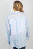 Spring Pastel Plaid Woven Top - Curvy Size