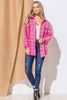 NEW Hot Pink Tweed Shirt Jacket - Curvy Size