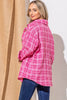 NEW Hot Pink Tweed Shirt Jacket - Curvy Size