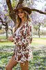 Animal print fringe cardigan