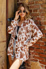 Animal print fringe cardigan