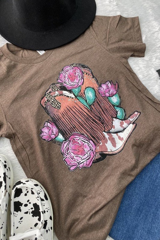 Bella Canvas Cowgirl Boots Graphic Tee