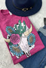 Bella Canvas Steerhead, Roses, Cactus Graphic Tee