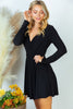 NEW Long Sleeve Black Knit Dress With Built In Shorts