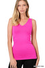 V-neck Seamless Tank Top -  10 Colors