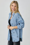 Risen Oversized Star Print Shirt