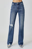 Risen Jeans High Rise Long Inseam Straight Jeans