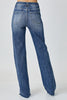 Risen Jeans High Rise Long Inseam Straight Jeans