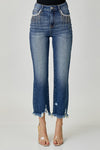 Risen High Rise Crop Straight