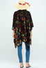 Floral Print Velvet Kimono